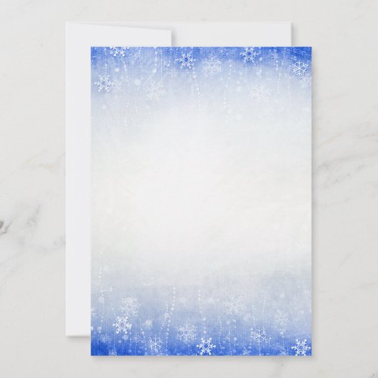 Sweet 16  Blue Winter Wonderland Kaart (Achterkant)