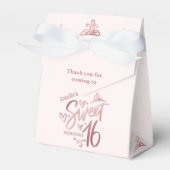 Sweet 16 blush pink bedankdoosjes (Voorkant Zijde)