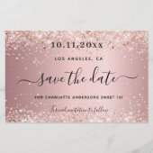 Sweet 16 blush pink save the date card (Voorkant)