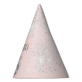 Sweet 16 blush pink silver sparkles naam feesthoedjes (Rechts)