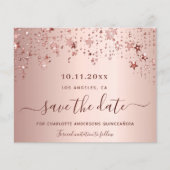 Sweet 16 blush roos gold Save the Date kaart (Voorkant)