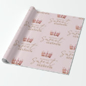 Sweet 16 Blush roze en gouden verjaardag Cadeaupapier (Uitgerold)