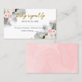 Sweet 16 Blush Waterverf Floral RSVP Enclosure Visitekaartje (Voorkant / Achterkant)