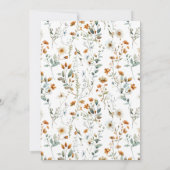 Sweet 16 botanische wilde bloem elegant kaart (Achterkant)