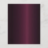 Sweet 16 Bourgondië roos gouden uitnodiging (Achterkant)