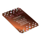 Sweet 16 Bronze Invitation with Colorful Speckles Magneet (Rechterzijde)
