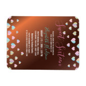 Sweet 16 Bronze Invitation with Colorful Speckles Magneet (Horizontaal)