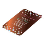Sweet 16 Bronze Invitation with Colorful Speckles Magneet (Linkerzijde)