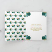 Sweet 16 Brown Hair Princess Blauwgroen Happy Birt Kaart (Binnen)