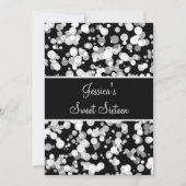 Sweet 16 Bubbles Grey Black & White Kaart (Voorkant)