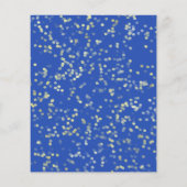 Sweet 16 Budget uitnodiging Royal Blue Butterfly (Achterkant)