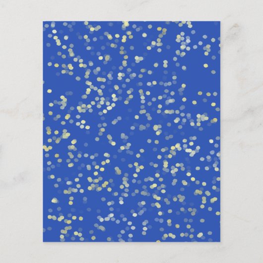 Sweet 16 Budget uitnodiging Royal Blue Butterfly (Achterkant)