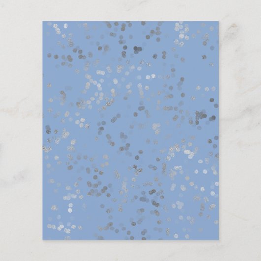 Sweet 16 Budget uitnodiging Stoffige blauwe vlinde (Achterkant)