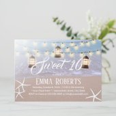 Sweet 16-buikstaarten en -lampjes kaart (Staand voorkant)