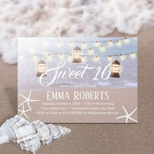 Sweet 16-buikstaarten en -lampjes kaart