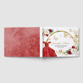 Sweet 16 Butterfly Flowers Red Dress Gastenboek (Volledig)
