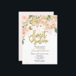 Sweet 16 Butterfly Invitation Blush Floral Gold Kaart<br><div class="desc">Een roze roze en goudglittervlinders nodigen uit. Geweldig voor het vlindertiende verjaardagsfeest. AANPASSING: Stuur me een bericht door de chat als u een aanpassing nodig hebt,  zoals een kleurwijziging. HET WIJZIGEN VAN BESTAANDE ORDE/VERZENDTIJD,  ETC,  te contacteren gelieve direct aan steun Zazzle. https://help.zazzle.com/hc/en-us/articles/221463567-How-Do-I-Contact-Zazzle-Customer-Support-</div>