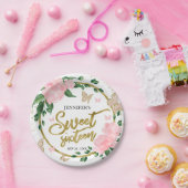 Sweet 16 Butterflys Roze Blush Gown Papieren Bordje (Feest)