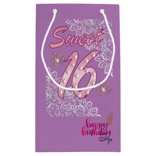 Sweet 16 cadeautas van Birthday (Achterkant)