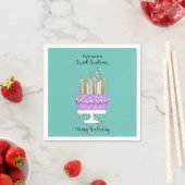 Sweet 16 Cake en Candles Birthday Napkin Servet (Insitu)