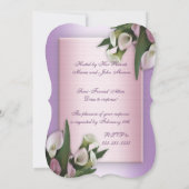 Sweet 16 calla lily verjaardagsuitnodiging kaart (Achterkant)