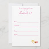 Sweet 16 Celebrating party Kaart (Achterkant)