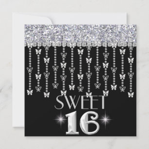 SWEET 16 CHIC-BUTTERFLY KAART