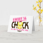 Sweet 16 Chick 2 Kaart (Gele Bloem)