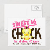 Sweet 16 Chick 3 Briefkaart (Voorkant / Achterkant)