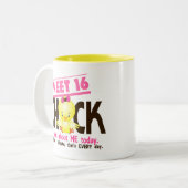 Sweet 16 Chick 3 Tweekleurige Koffiemok (Voorkant links)