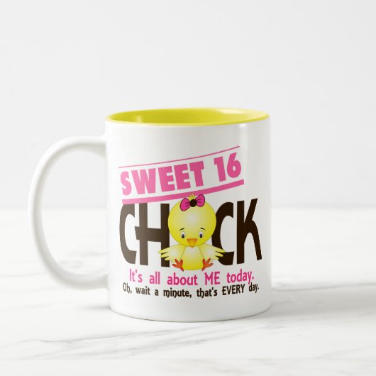 Sweet 16 Chick 3 Tweekleurige Koffiemok (Links)
