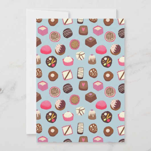 Sweet 16 Chocoladethema Birthday Party Kaart (Achterkant)