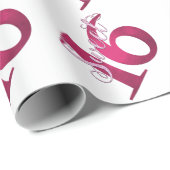 Sweet 16 | Classic Red and White Grunge Waterverf Cadeaupapier (Rol Hoek)