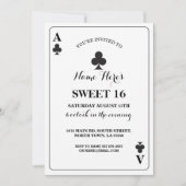 Sweet 16 Clubs Spelen Kaart Vegas Verjaardag Aas (Voorkant)