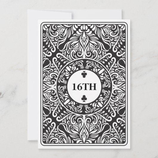 Sweet 16 Clubs Spelen Kaart Vegas Verjaardag Aas (Achterkant)