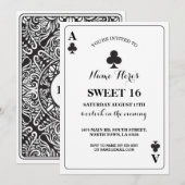 Sweet 16 Clubs Spelen Kaart Vegas Verjaardag Aas (Voorkant / Achterkant)