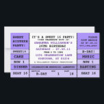 Sweet 16 Concert Ticket Invitation Photo Card<br><div class="desc">Superleuke uitnodiging voor concertkaartjes die je voor je eigen dochter kunt personaliseren..</div>