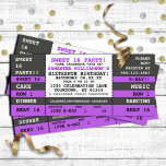 Sweet 16 Concert Ticket Kaart<br><div class="desc">Superleuke uitnodiging voor concertkaartjes die je voor je eigen dochter kunt personaliseren..</div>