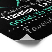 Sweet 16 Confetti Birthday-bord Poster (Hoek)