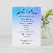 Sweet 16 Confetti Glitter Kaart (Staand voorkant)