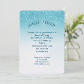 Sweet 16 Confetti Glitter Kaart (Staand voorkant)
