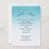 Sweet 16 Confetti Glitter Kaart (Voorkant)