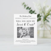 Sweet 16 Court Proposal Newspaper Briefkaart (Staand voorkant)