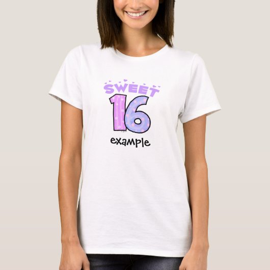 Sweet 16 - creëer uw eigen t-shirt (Voorkant)