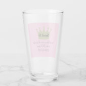 Sweet 16 Crown Bible Verse Pink and Gold Glas (Achterkant)