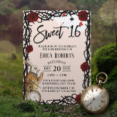 Sweet 16 Cute Alice in Wonderland Girl Birthday Kaart