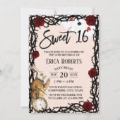 Sweet 16 Cute Alice in Wonderland Girl Birthday Kaart (Voorkant)