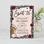 Sweet 16 Cute Alice in Wonderland Girl Birthday Kaart (Staand voorkant)