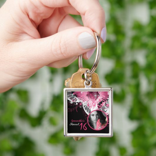 Sweet 16 Dance Music Disco Ball Piano Sleutelhange Sleutelhanger (Hand)