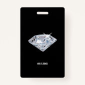 Sweet 16 Diamond Black Gold VIP Pass Badge (Achterkant)